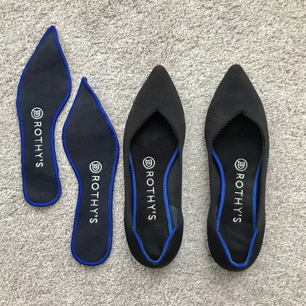 Rothy's The Point Black Flat in Size 6